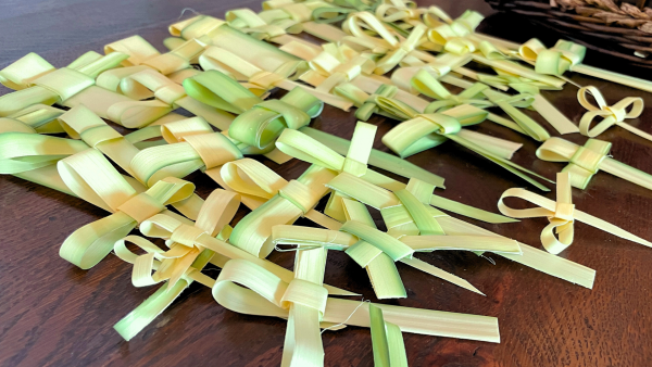 Palm Cross Making for Palm Sunday
