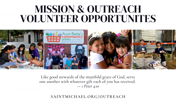 Mission & Outreach Volunteer Opportunities by the Rev. Robin Hinkle